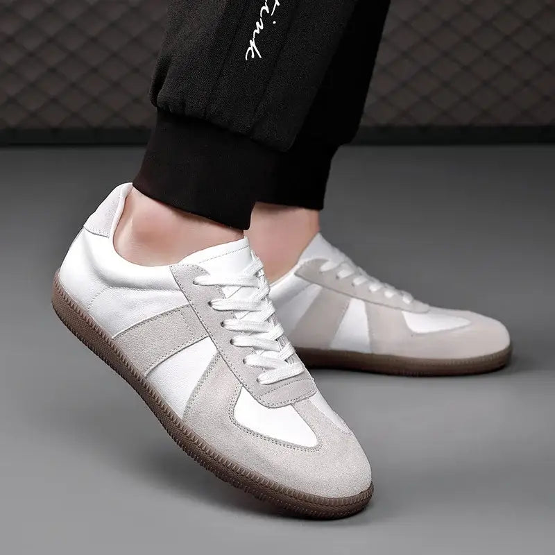Darin erkek günlük beyaz gri sneaker, kauçuk tabanlı modern ayakkabı