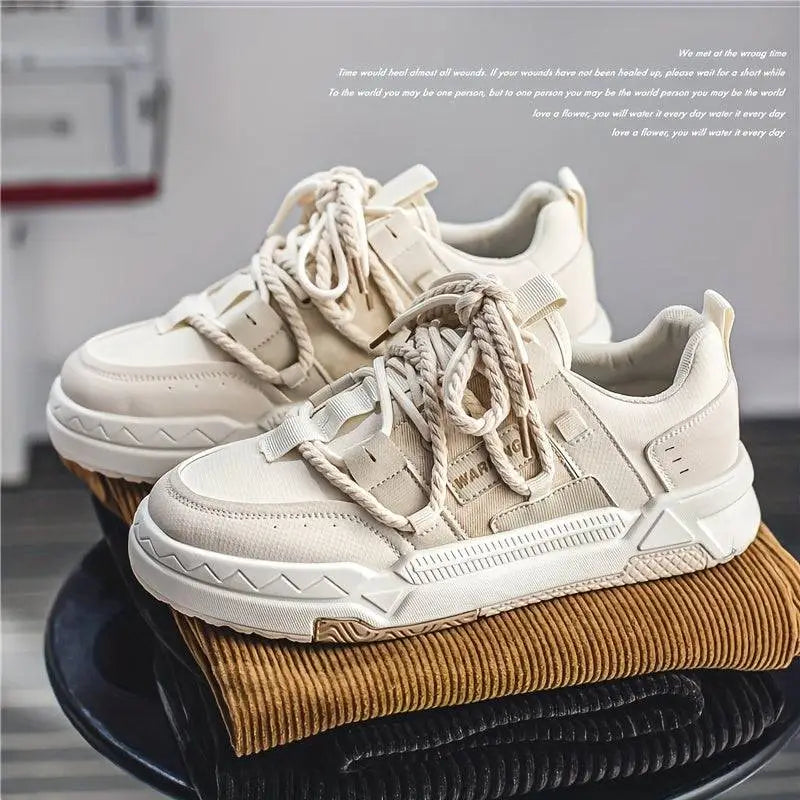 Elitwalk Vortex erkek kalın tabanlı off-white spor ayakkabılar