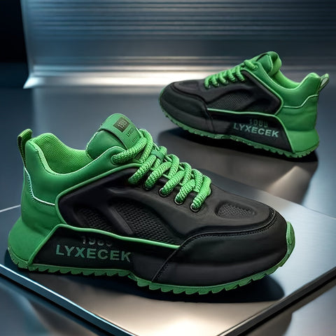 LYXECEK markalı yeşil ve siyah Velcor erkek sneakers