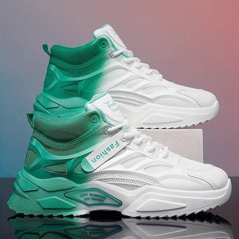 Elitwalk Emerald erkek sneakers with a stylish white to green gradient design