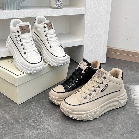 Zing kadın sneakers, beyaz, siyah ve bej renklerinde chunky platform ayakkabılar