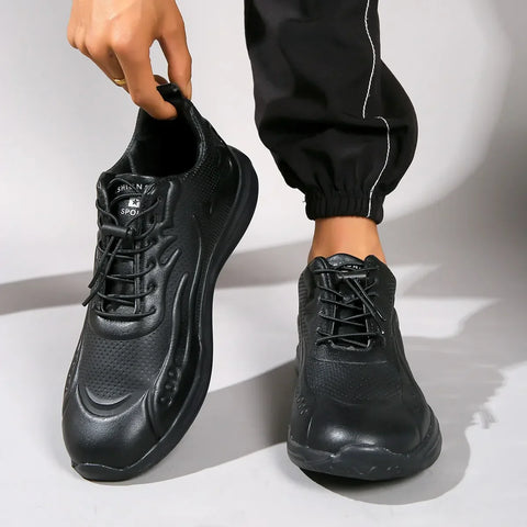 Modern Cerion erkek sneakers in black featuring a sleek athletic design