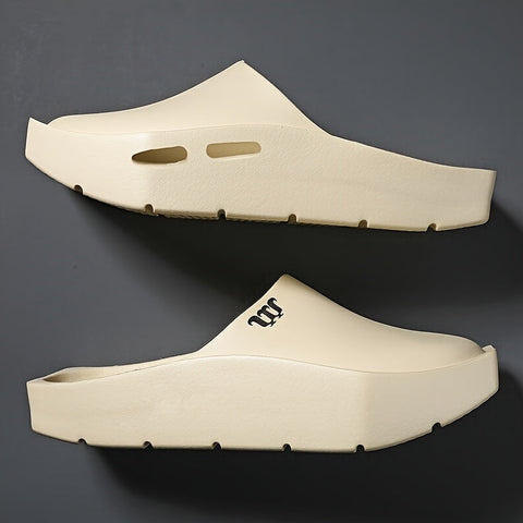 Minimalist off-white Keensk erkek terlik with textured soles for stylish comfort