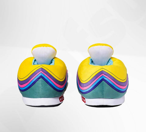 Wavy, multi-layered designs on AIR FORCE 1 Rainbow Panduf sneakers for vibrant style