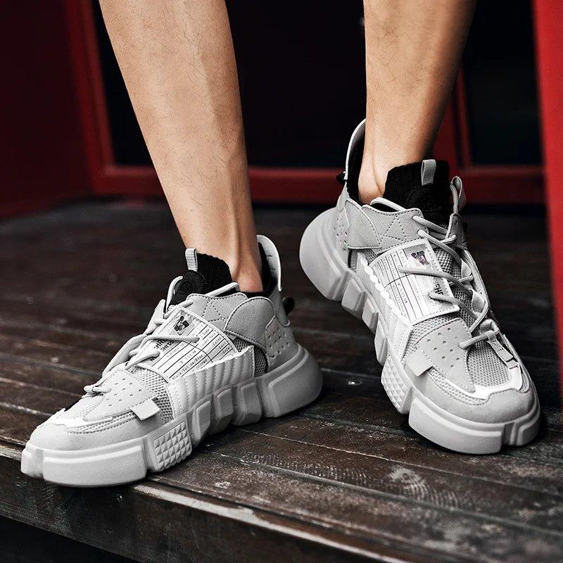 Norvel unisex günlük ayakkabılar, modern tasarıma sahip beyaz chunky sneakers