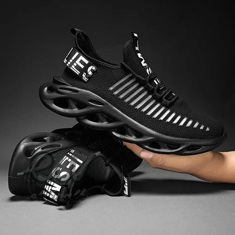 Fendira unisex sneakers with black curved soles and YES branding for a stylish look