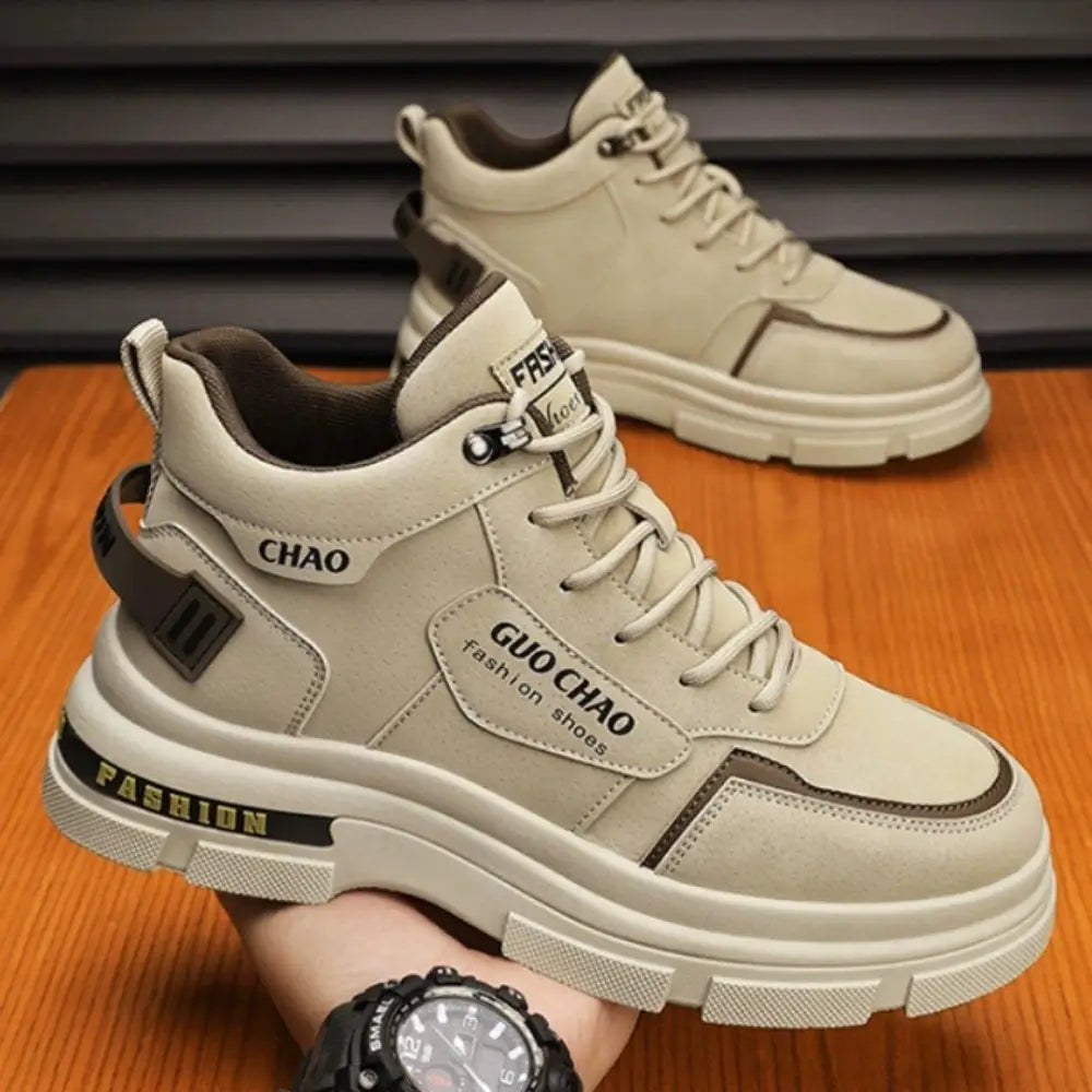Bej chunky sneaker, CHAO markalı, kalın tabanlı, Parin erkek bot