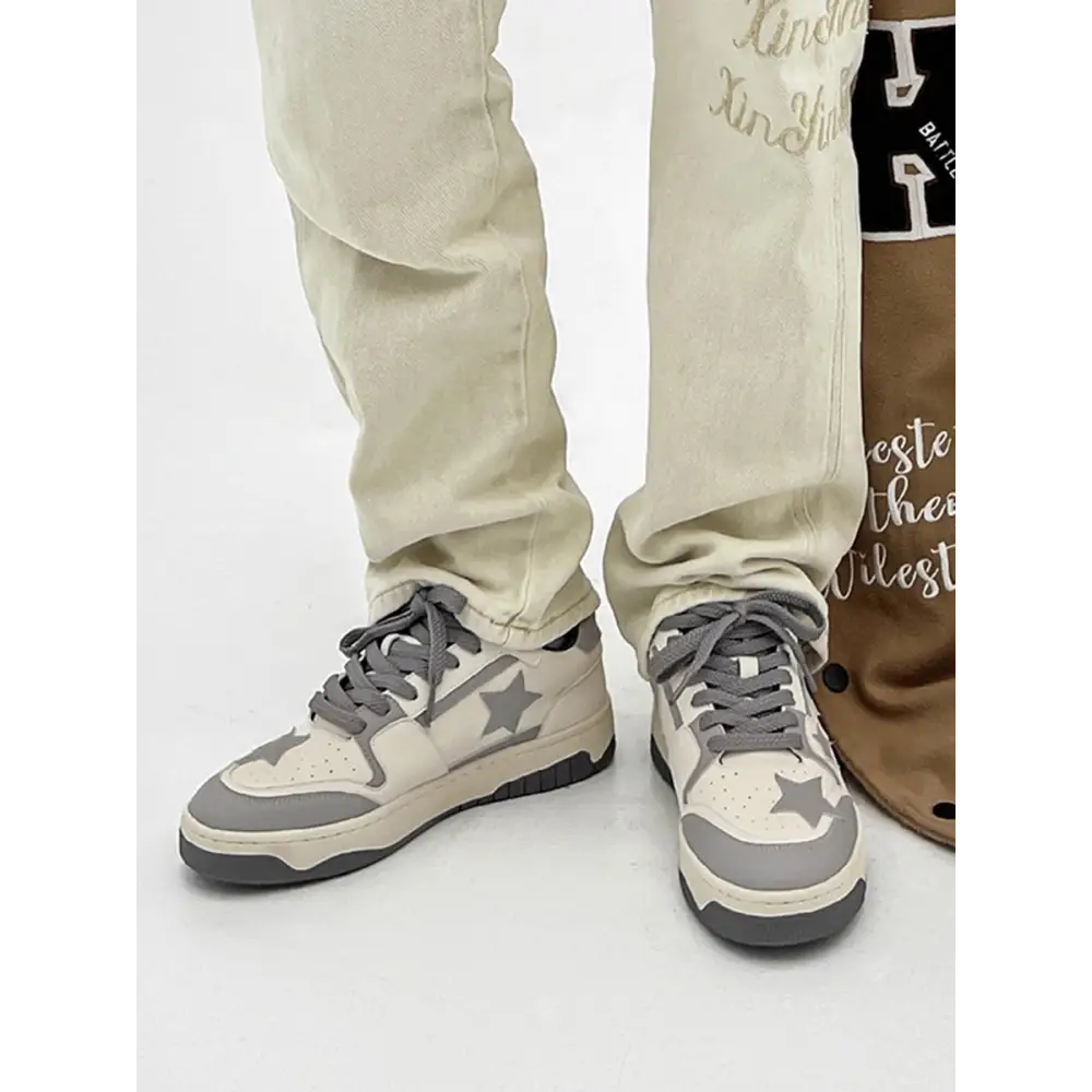Sarin kadın sneakers, gri beyaz Nike Dunk Low kamuflaj desen detaylı ayakkabılar