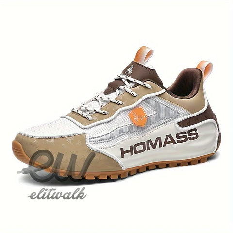 HOMASS Viron erkek sneakers beyaz, bej ve kahverengi renklerde şık tasarım